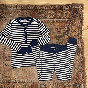 Striped Navy and White J.Crew PJ Set